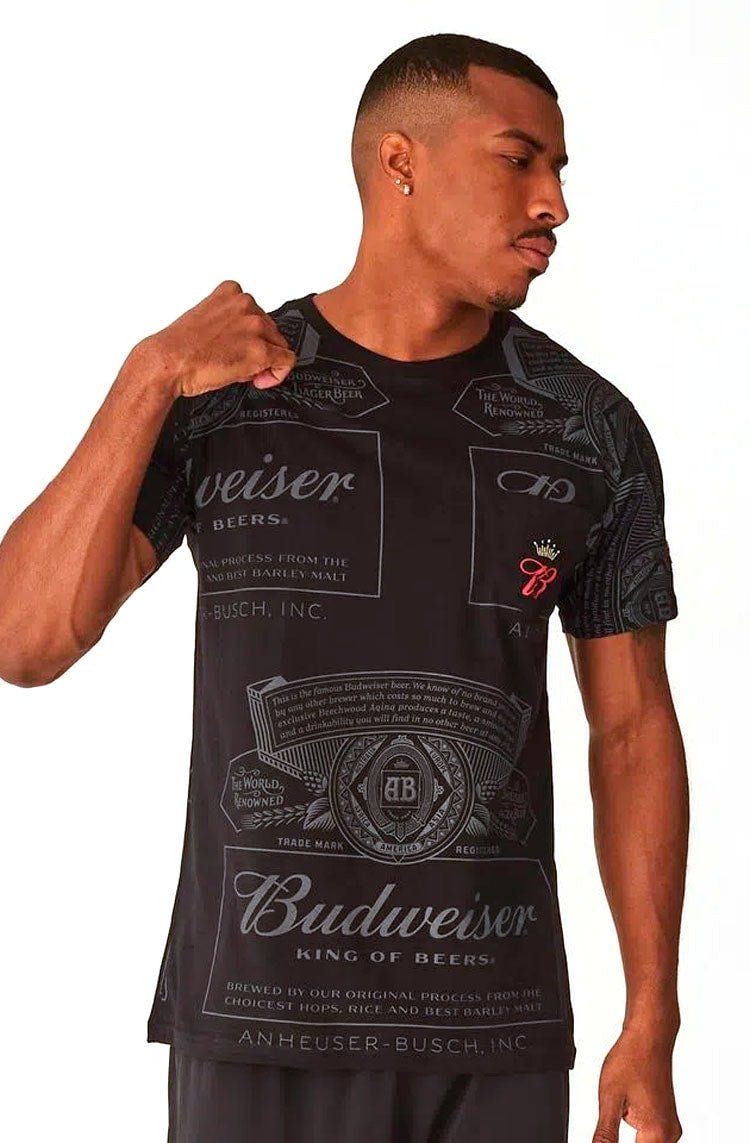 Camiseta Starter Budweiser Preto/Vermelho - NewSkull