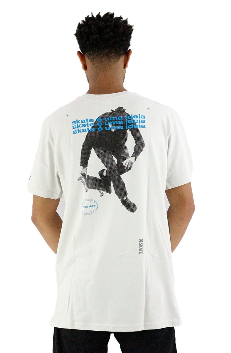Camiseta Starter Collab Cemporcento Skate Bolso Bege - NewSkull