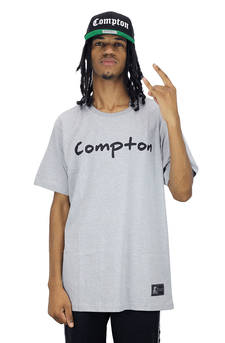 CAMISETA STARTER COMPTON LETTER CINZA - NewSkull