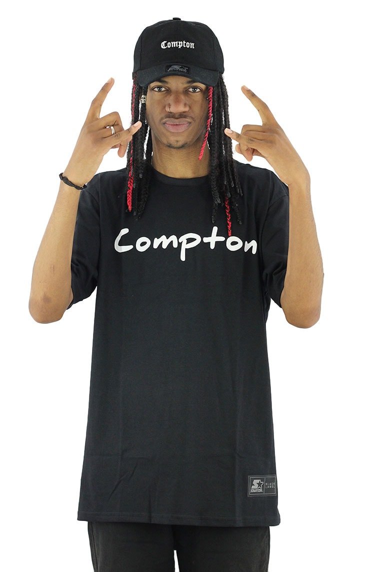 Camiseta Starter Compton Letter Preta - NewSkull
