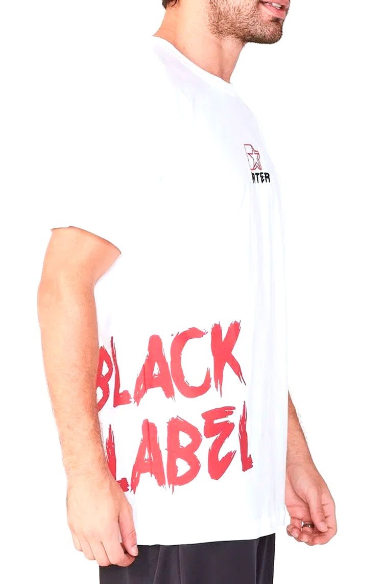 Camiseta Starter Estampada Off White/Vermelho/Preto - NewSkull