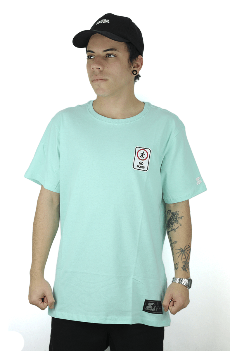Camiseta Starter Go Skate Azul - NewSkull