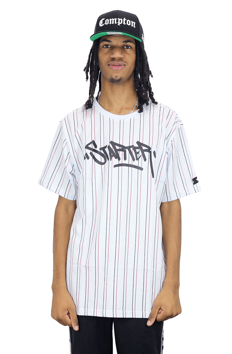 CAMISETA STARTER LISTRADA TAG BRANCA - NewSkull