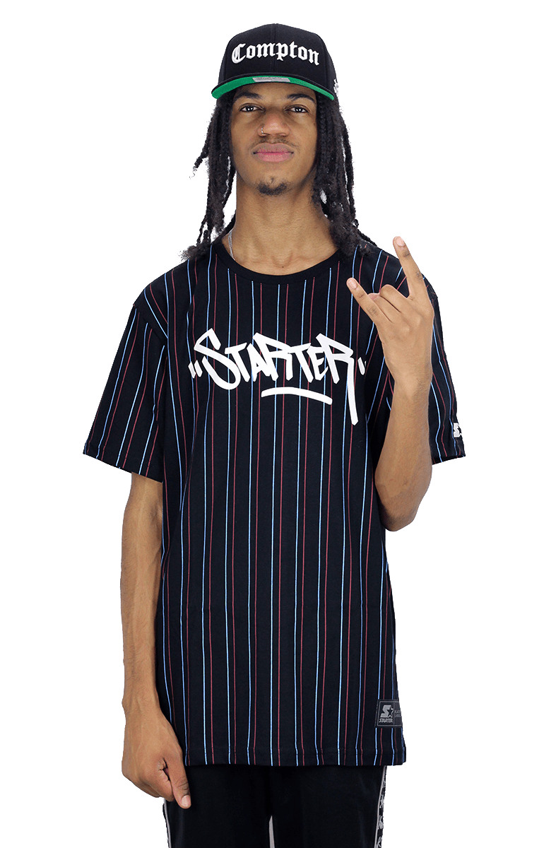 CAMISETA STARTER LISTRADA TAG PRETA - NewSkull