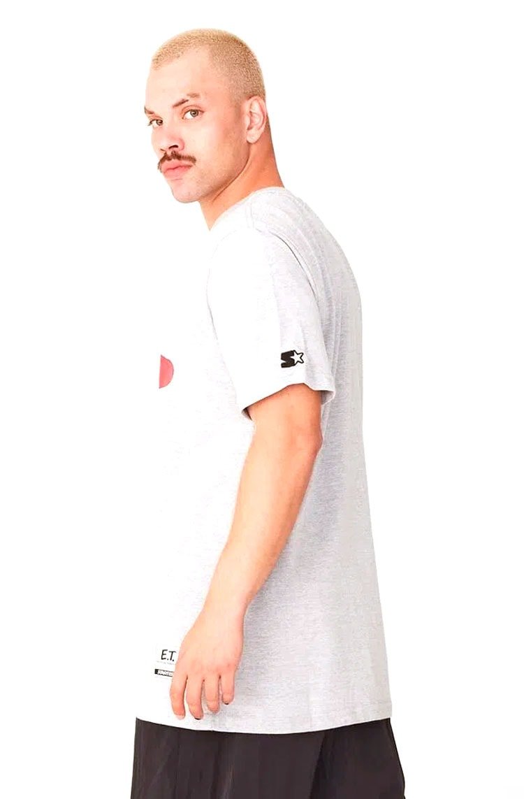 Camiseta Starter Logo E.t. Cinza/Vermelho - NewSkull