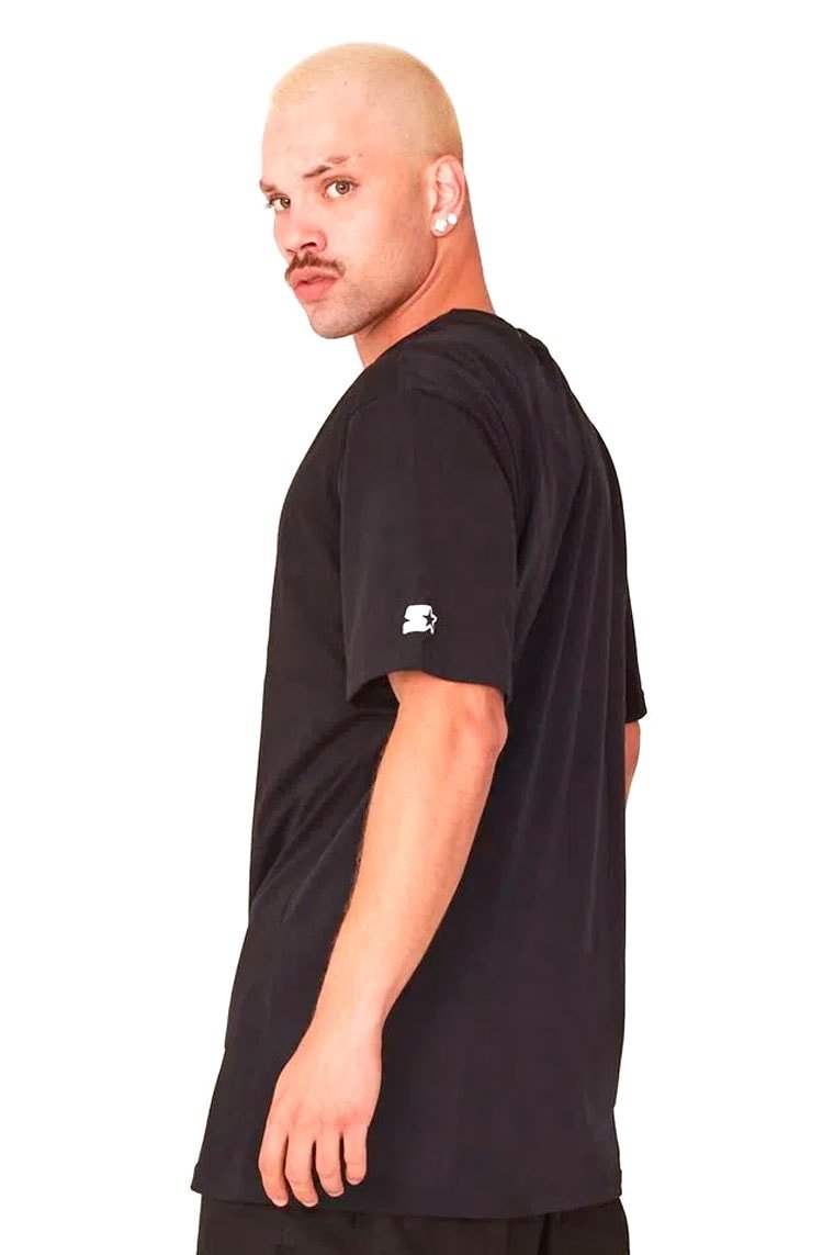 Camiseta Starter Logo E.T. Preto/Azul - NewSkull