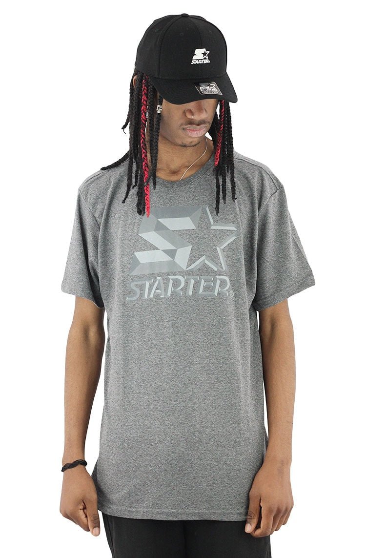 Camiseta Starter Logo Metal Basic Cinza - NewSkull