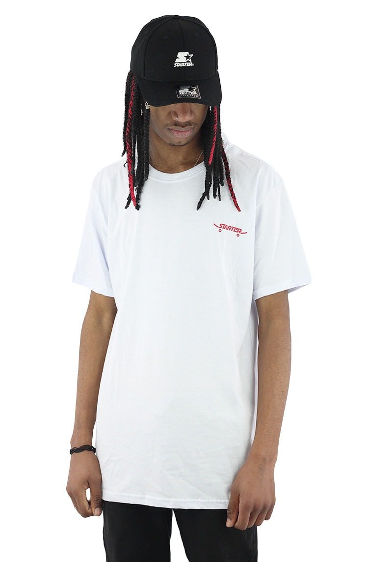 Camiseta Starter Logo Skate Basic Branca - NewSkull