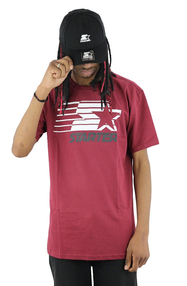 Camiseta Starter Logo Two Color Basic Bordo - NewSkull