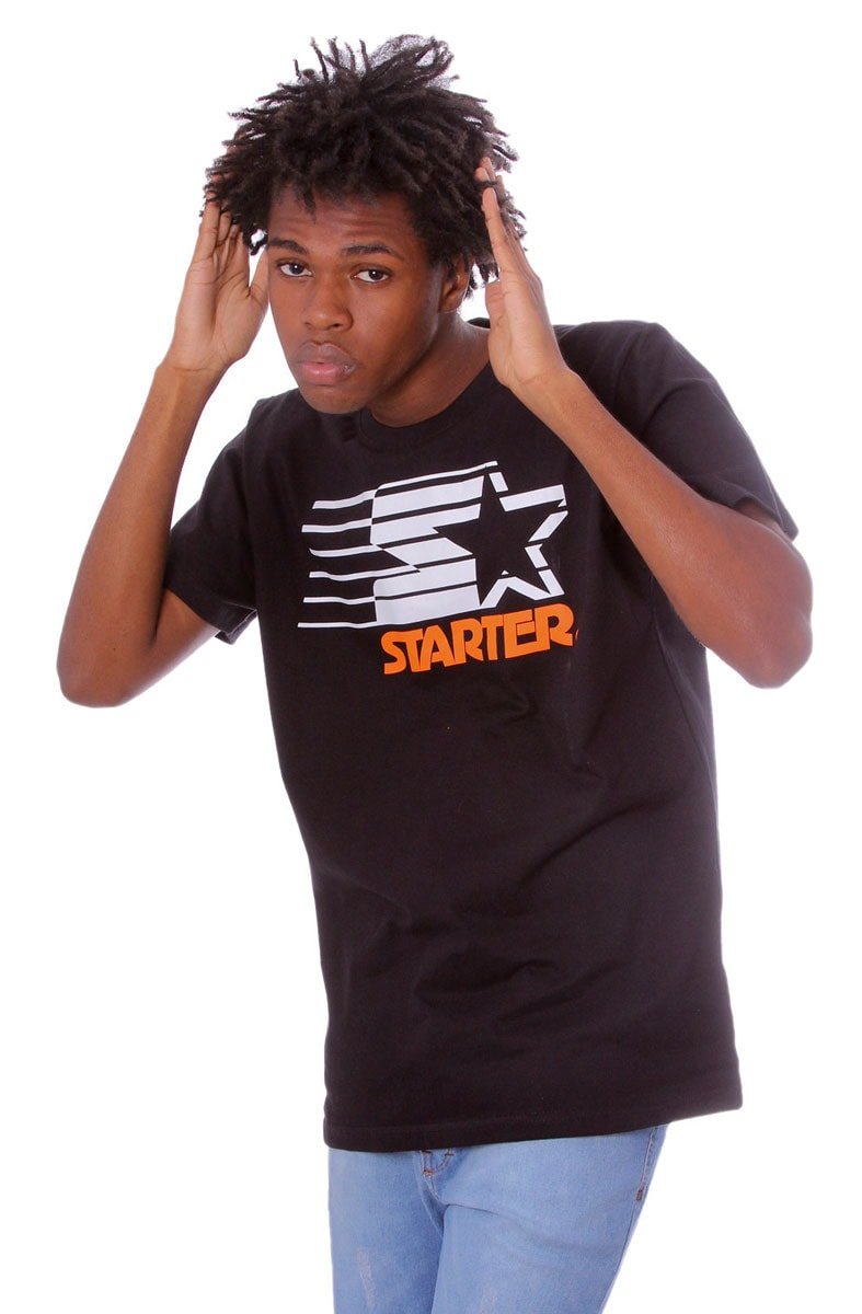 Camiseta Starter Logo Two Color Basic Preta - NewSkull