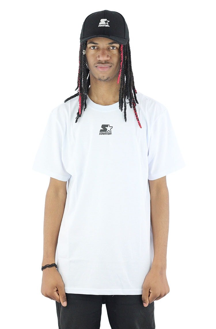 Camiseta Starter Mini Logo Basic Branca - NewSkull