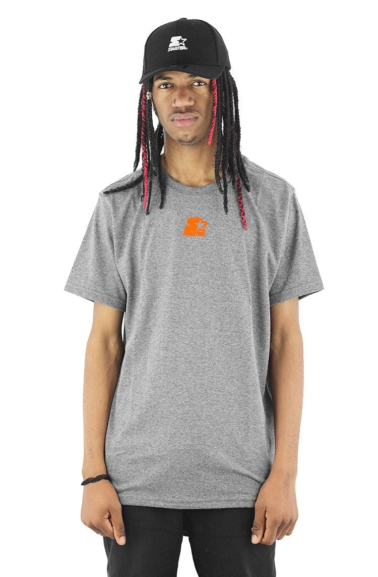 Camiseta Starter Mini Logo Basic Cinza - NewSkull