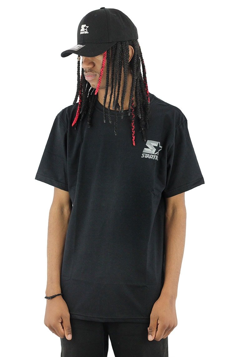 Camiseta Starter Mini Logo Metal Basic Preta - NewSkull