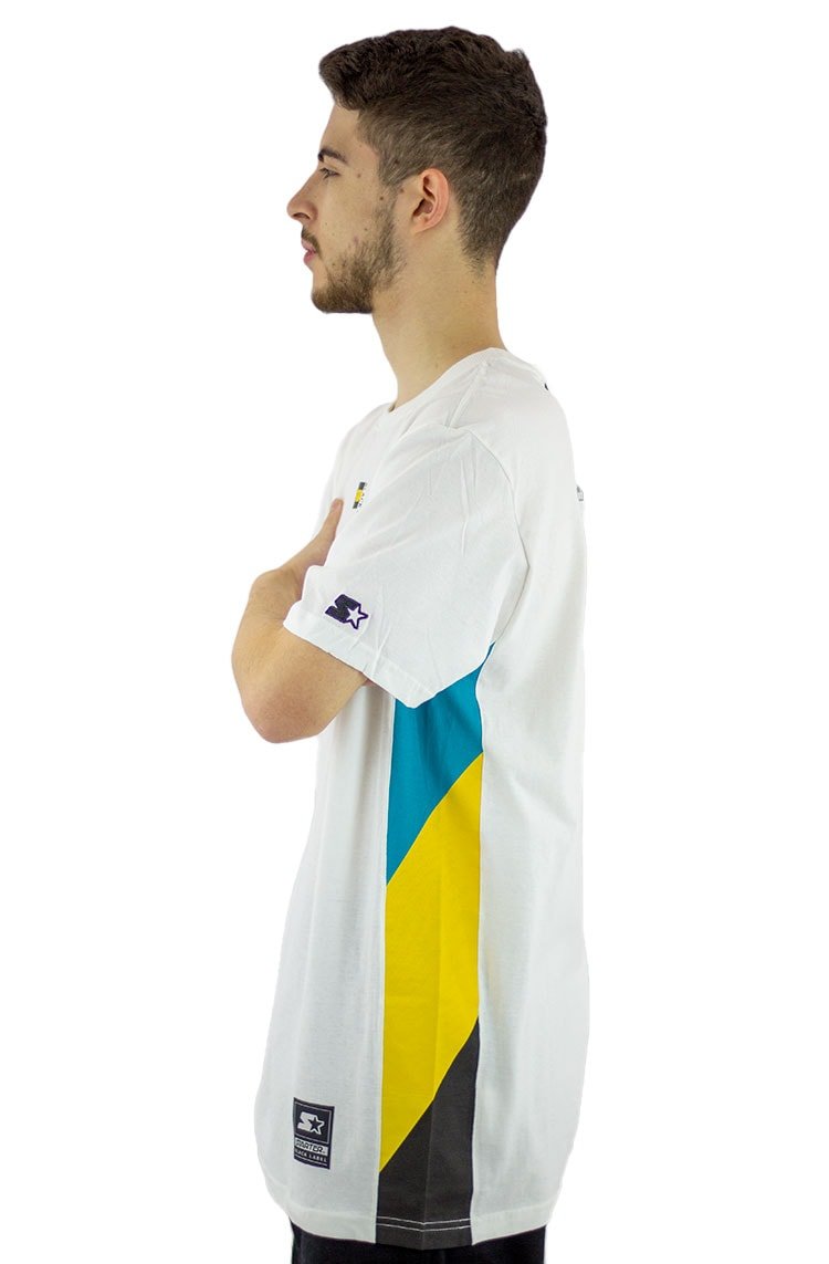 Camiseta Starter Multicolor Branca/Verde/Amarela - NewSkull