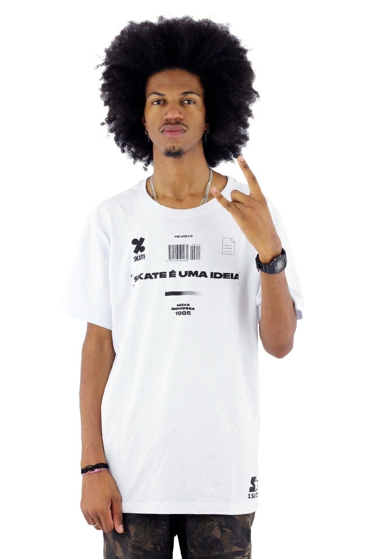 Camiseta Starter Skate Branca - NewSkull