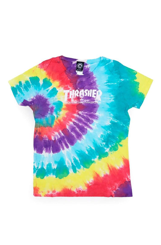 Camiseta Thrasher Feminina Skate Mag Color Tie Dye - NewSkull