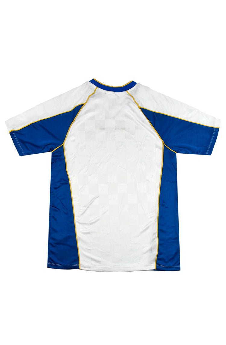 Camiseta Umbro Masculino Panelled Raglan Branco/Azul/Ouro Antigo - NewSkull