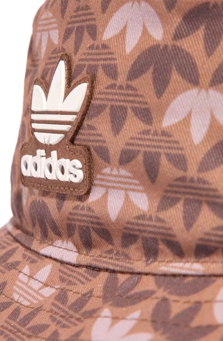 Chapéu Adidas Bucket Monogram Marrom - NewSkull