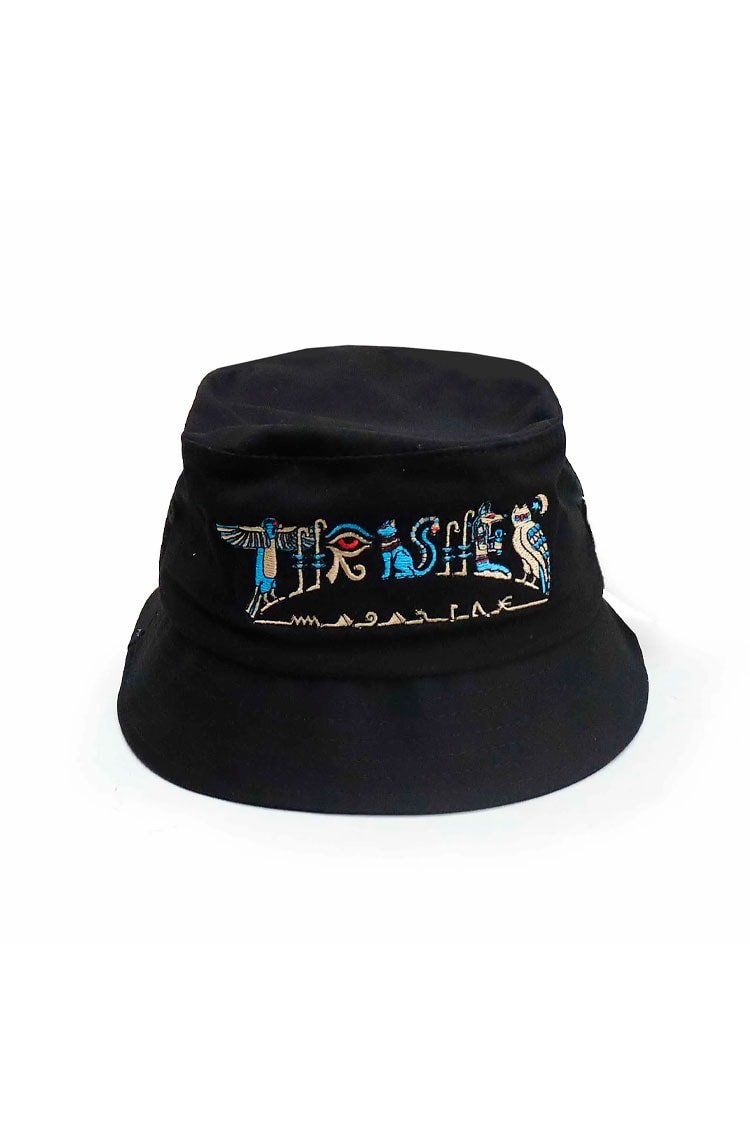 Chapeu Bucket Thrasher Hieroglyphics Preto/Azul - NewSkull