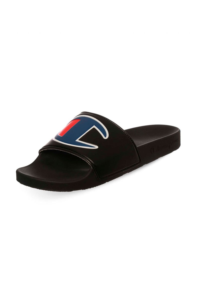 Chinelo Champion Slide IPO Preto/Azul - NewSkull
