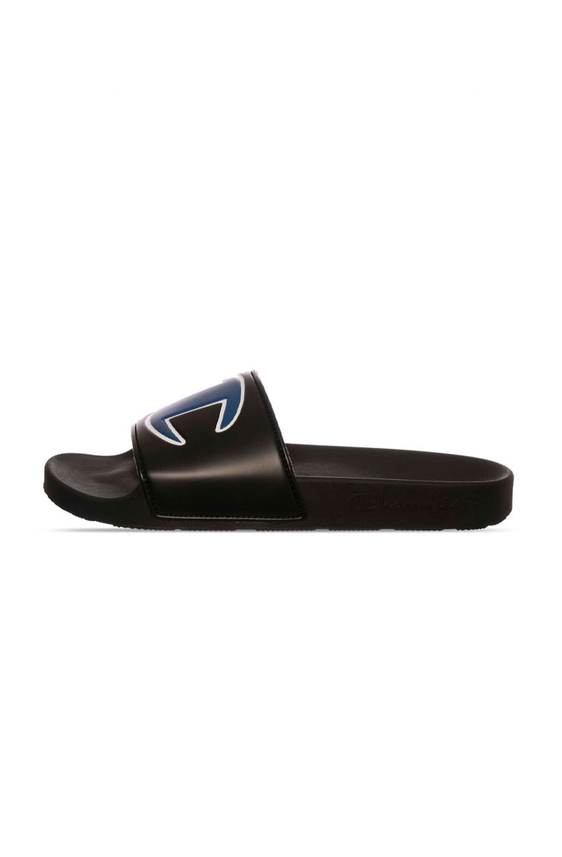 Chinelo Champion Slide IPO Preto/Azul - NewSkull