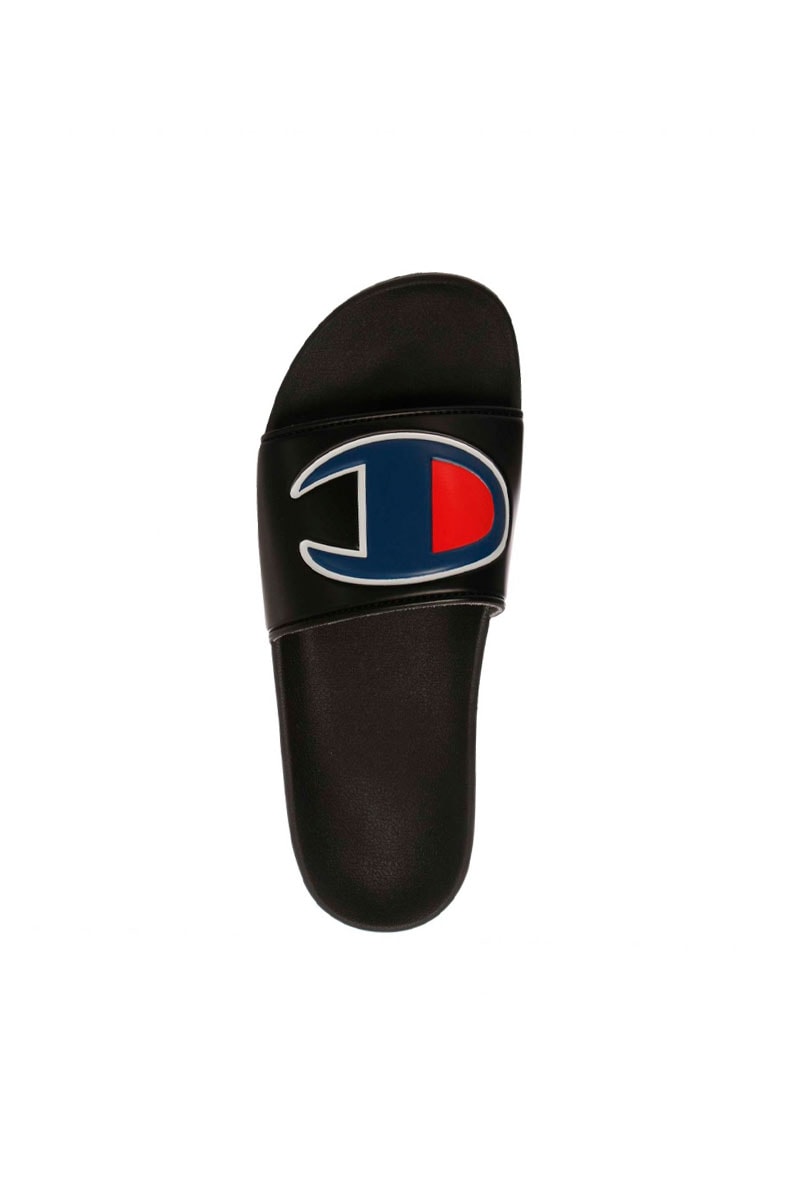 Chinelo Champion Slide IPO Preto/Azul - NewSkull