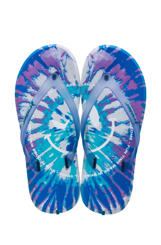 Chinelo Dedo Rider R1 Light Tie Dye Cinza/Lilas - NewSkull
