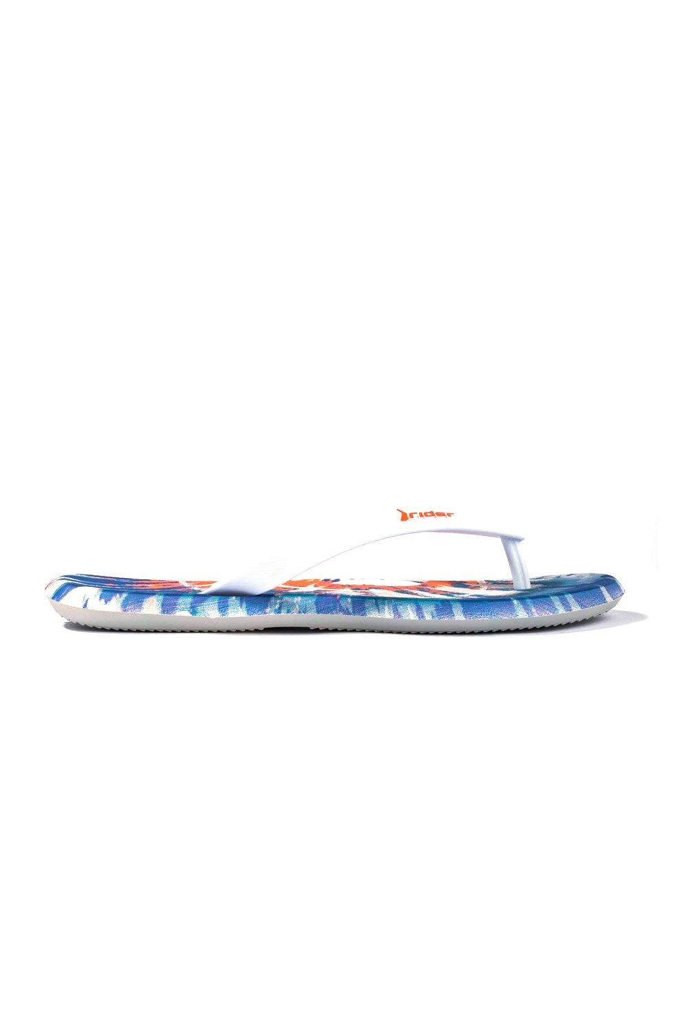 Chinelo Dedo Rider R1 Vibes Tie Dye Branco/Laranja - NewSkull