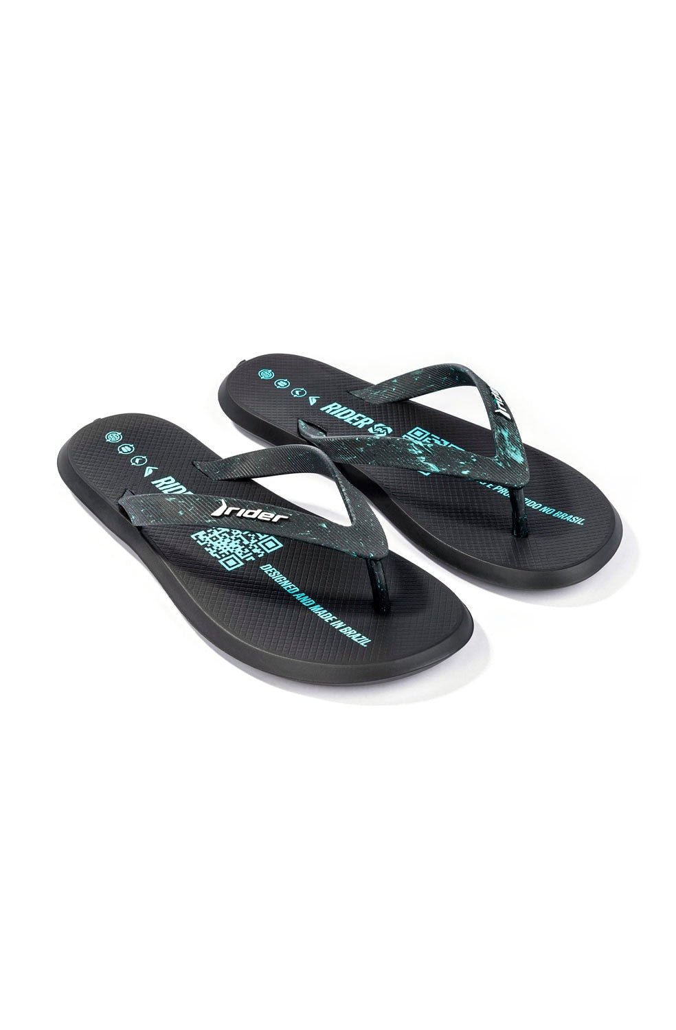 Chinelo Dedo Rider R4 Preto/Azul - NewSkull