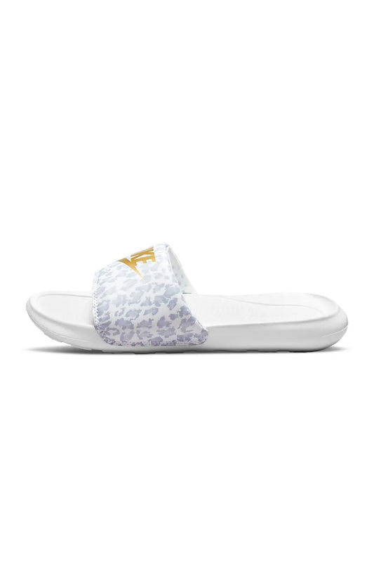 Chinelo Nike Victori One Feminino Branco/Cinza/Dourado - NewSkull