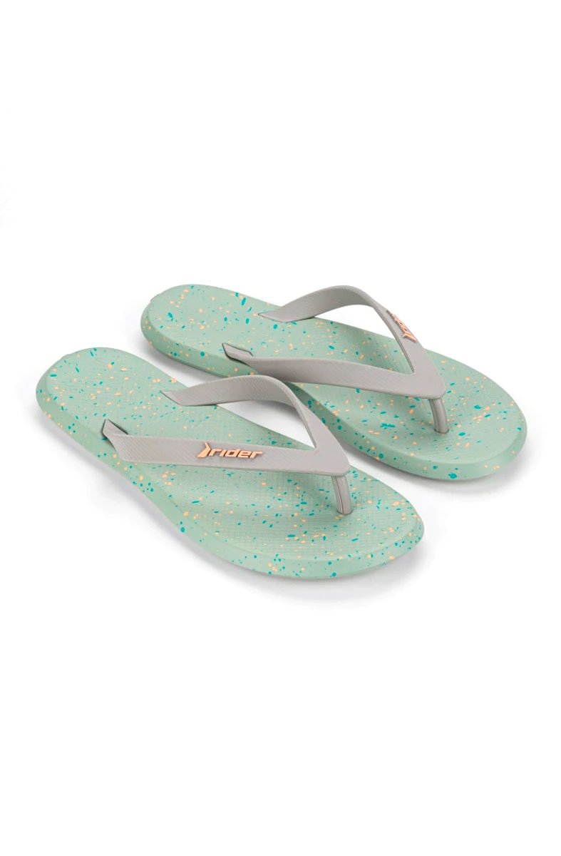 Chinelo Rider Dedo R1 Canvas Verde/Cinza - NewSkull