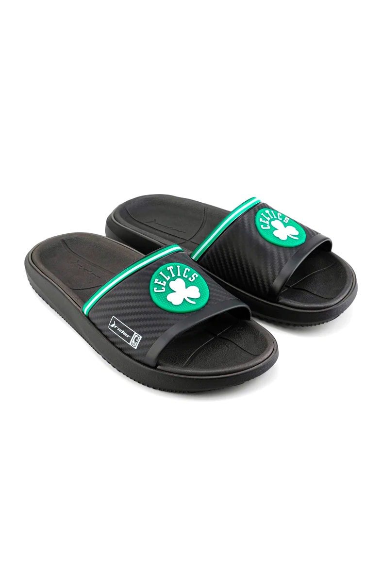 Chinelo Rider Slide Block Celtics Preto/Verde/Branco - NewSkull