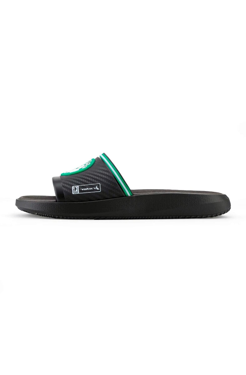 Chinelo Rider Slide Block Celtics Preto/Verde/Branco - NewSkull