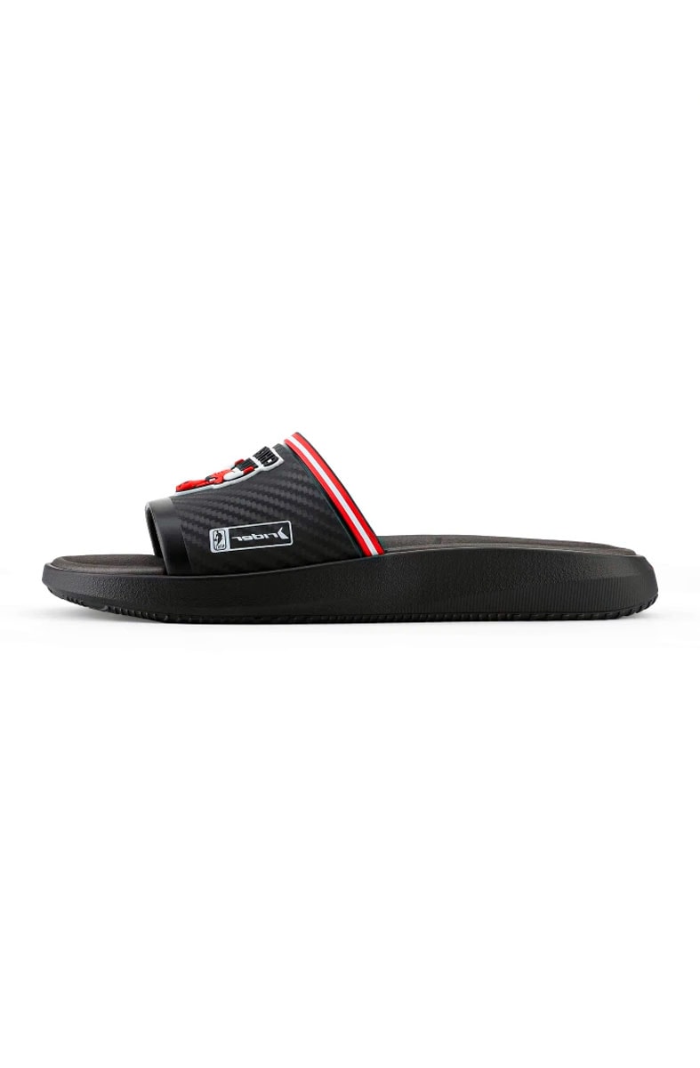 Chinelo Rider Slide Block Chicago Bulls Preto/Branco/Vermelho - NewSkull