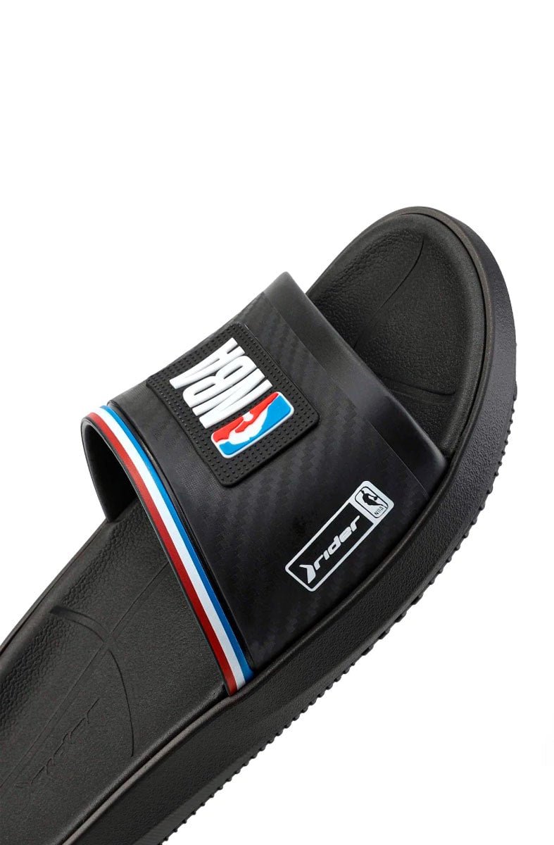 Chinelo Rider Slide Block NBA Preto/Azul/Vermelho - NewSkull