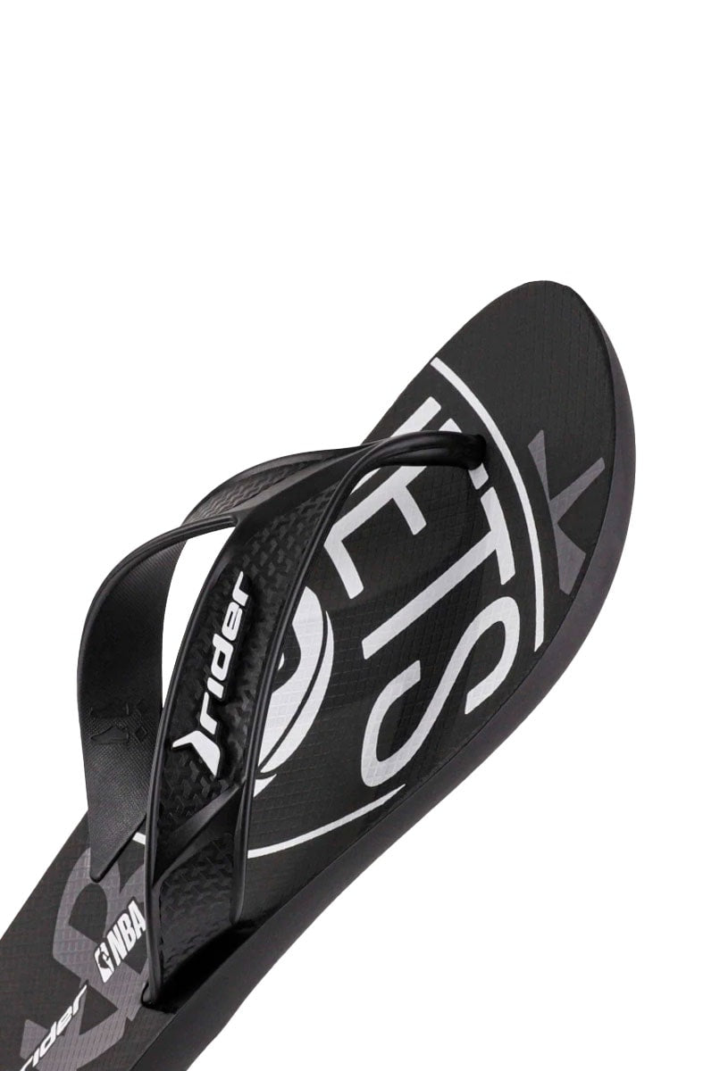 Chinelo Rider Street Bold NBA Brooklyn Nets Preto/Branco - NewSkull
