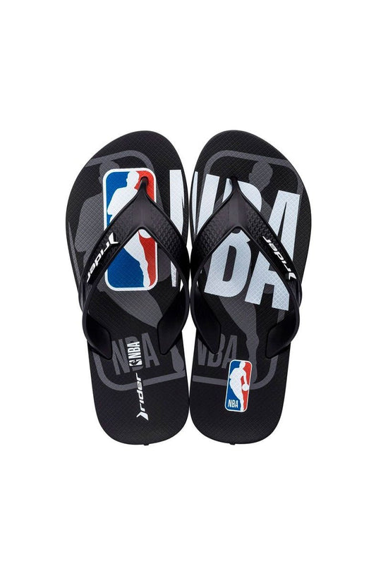 Chinelo Rider Street Bold NBA Preto/Branco - NewSkull
