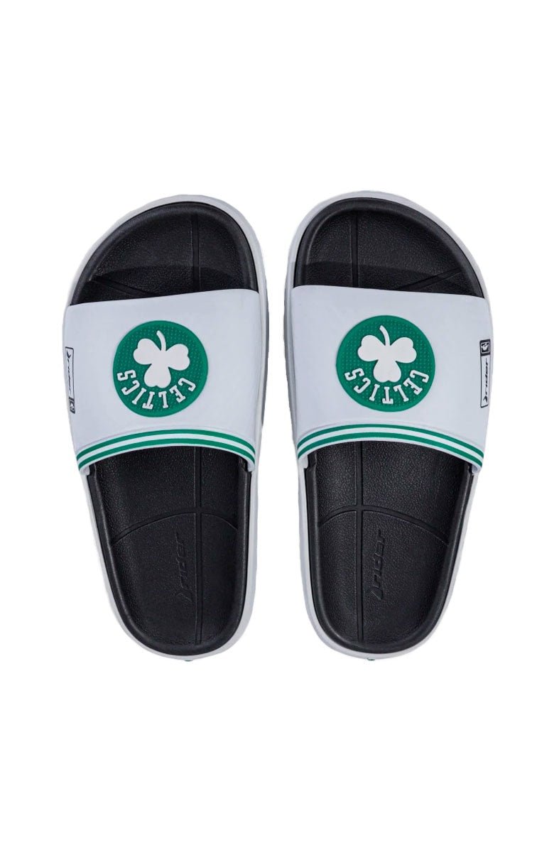 Chinelo Slide Rider Block NBA Boston Celtics Preto/Branco - NewSkull
