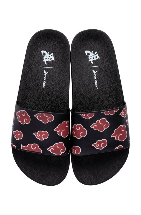 Chinelo Slide Rider Full 86 Naruto Akatsuki Preto/Vermelho - NewSkull
