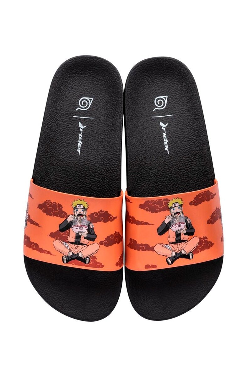 Chinelo Slide Rider Full 86 Naruto Preto/Laranja - NewSkull