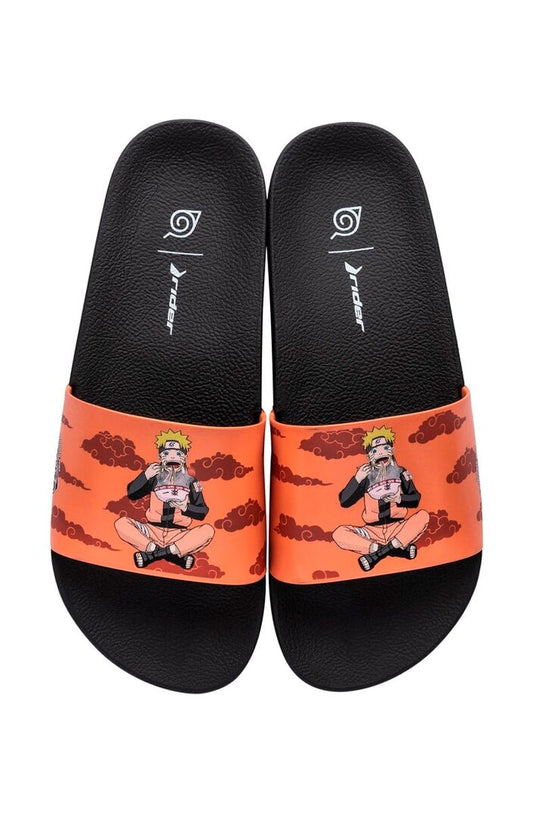 Chinelo Slide Rider Full 86 Naruto Preto/Laranja - NewSkull