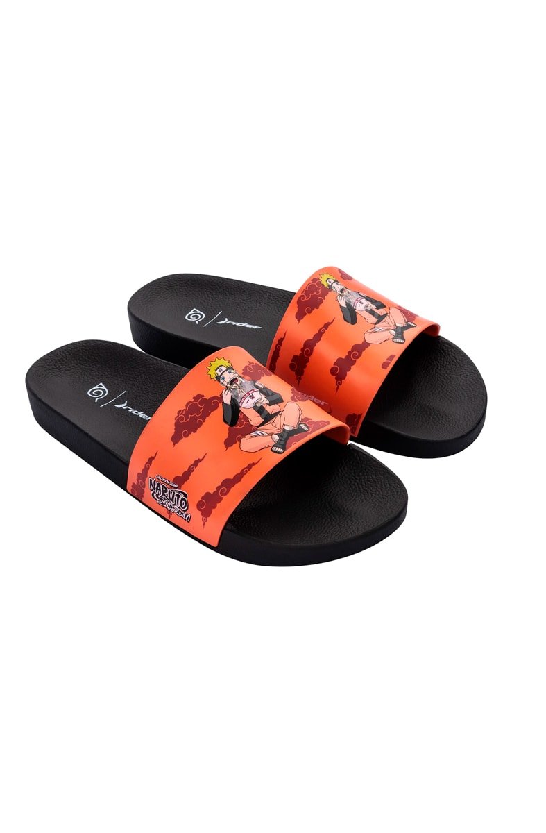 Chinelo Slide Rider Full 86 Naruto Preto/Laranja - NewSkull