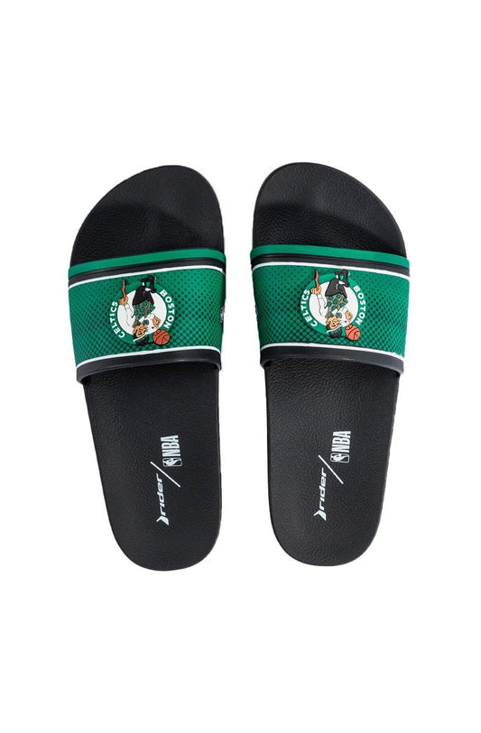 Chinelo Slide Rider Full 86 NBA Boston Celtics Preto/Verde - NewSkull