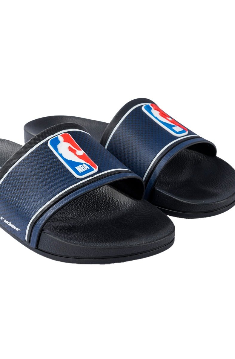 Chinelo Slide Rider Full 86 NBA Preto/Azul - NewSkull
