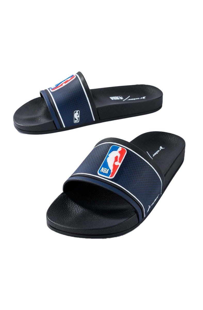 Chinelo Slide Rider Full 86 NBA Preto/Azul - NewSkull