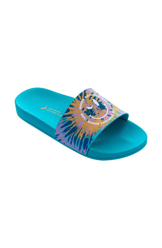 Chinelo Slide Rider Full 86 Tie Dye Azul Claro - NewSkull