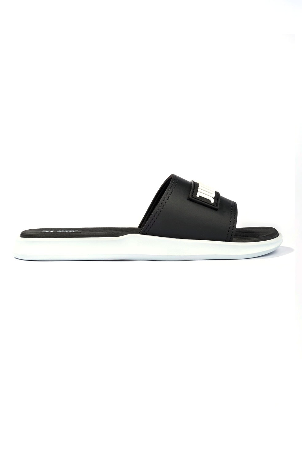 Chinelo Slide Rider Juventus Preto/Branco - NewSkull