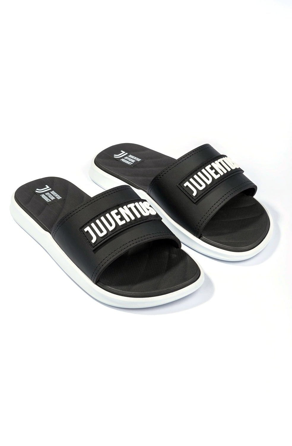 Chinelo Slide Rider Juventus Preto/Branco - NewSkull