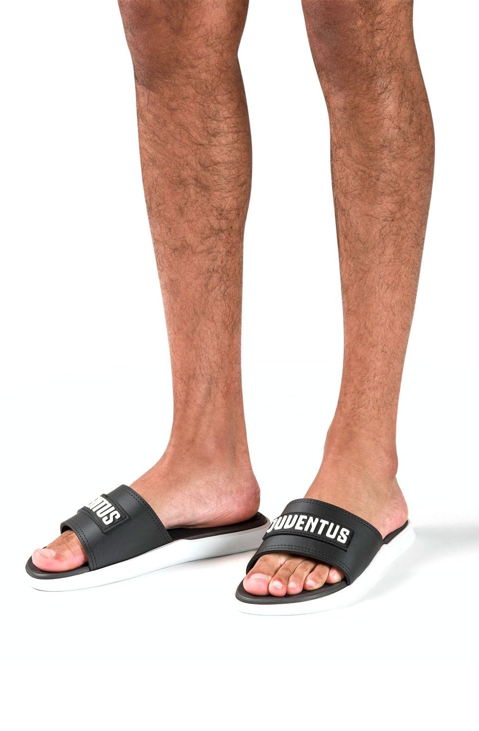 Chinelo Slide Rider Juventus Preto/Branco - NewSkull