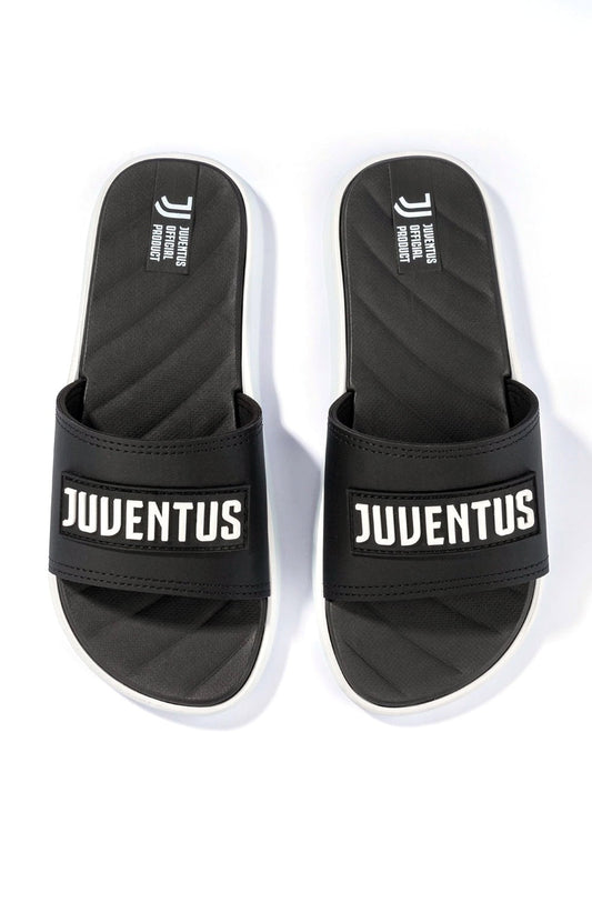 Chinelo Slide Rider Juventus Preto/Branco - NewSkull